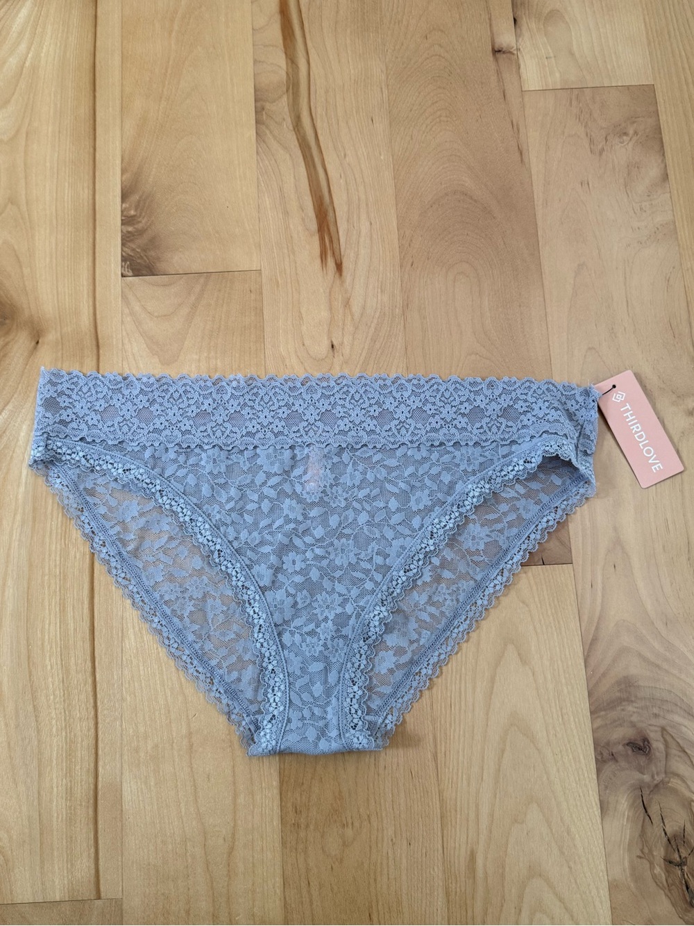 Thirdlove Lace Panties Underwear Sz Large Gray NWT